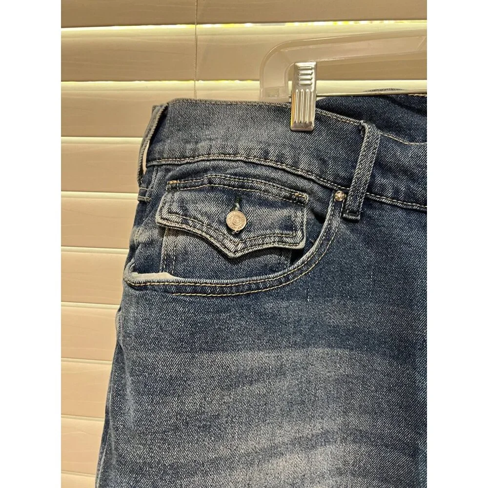 True Religion‎ Geno Relaxed Slim Mens Jeans Size 40x32 Medium Wash Blue Denim